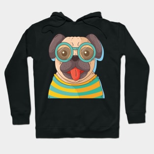 Pug With Glasses Hoodie